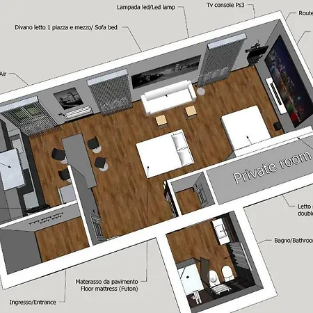 Open Space In Centro Apartment